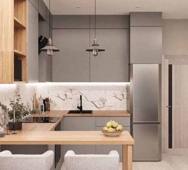 cocina con comedor integrado