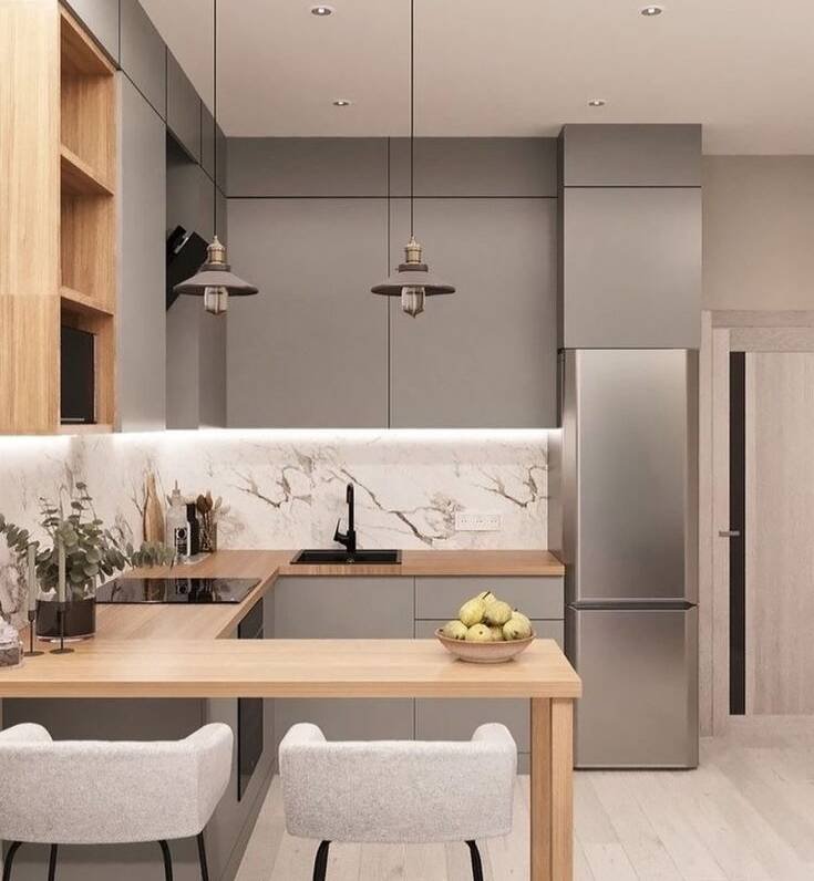 cocina con comedor integrado