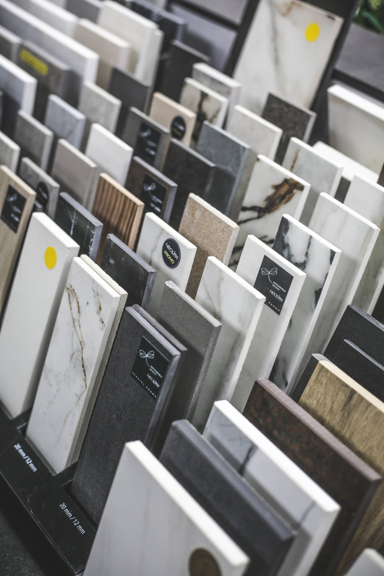 Muestrario de materiales para cocina